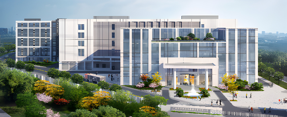 Modern Sauna Manufacturing Headquarters View