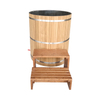 Round Shape Barrel Type Wood Cold Plunge Barrel And Chiller