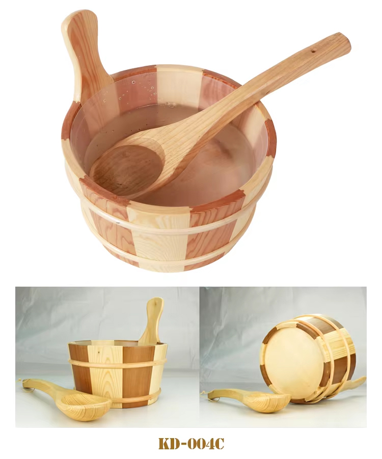 wooden sauna bucket