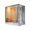 Luxury Key Backyard Combination Bath Shower Steam Wood Sauna Room