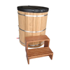 Round Shape Barrel Type Wood Cold Plunge Barrel And Chiller