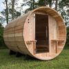 Hemlock Cedar Outdoor Barrel Sauna Room for Commercial Or Hotel