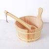Sauna Accessory Bath Water Bucket And Ladle for Dry Steam Sauna Room
