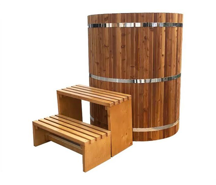 wooden ice bath tub