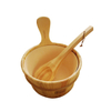 Sauna Accessory Bath Water Bucket And Ladle for Dry Steam Sauna Room