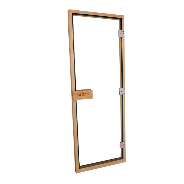 Customize Colourless And Dark Brown Steam Sauna Glass Doors with Aluminium And Tempered Glass Sauna Door