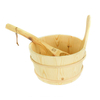 Sauna Accessory Bath Water Bucket And Ladle for Dry Steam Sauna Room