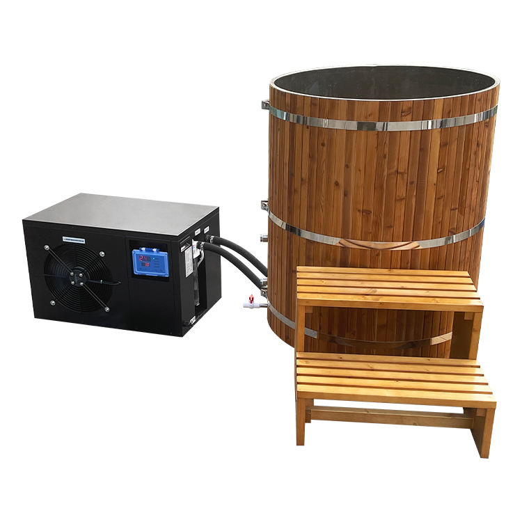 wooden cold plunge